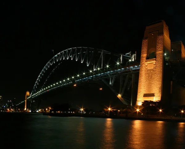 Sydney havenbrug 's nachts Stockfoto