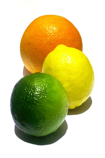 Kalk, citroen en sinaasappel Stockafbeelding