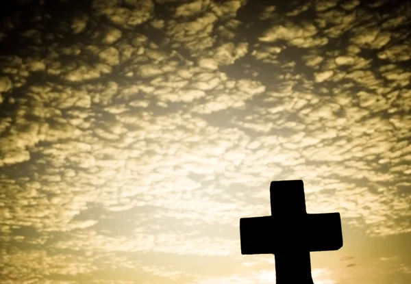Silhouette eines Kreuzes — Stockfoto