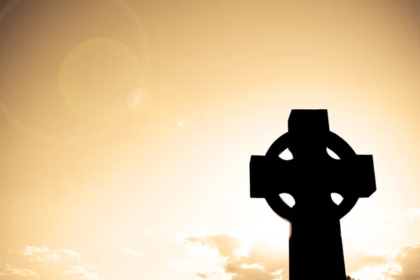 Silhouet van een kruis — Stockfoto