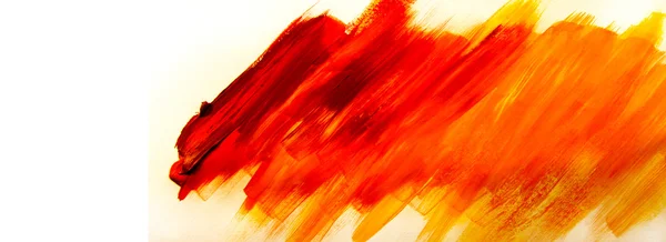 Rood en geel aquarelverf textuur — Stockfoto