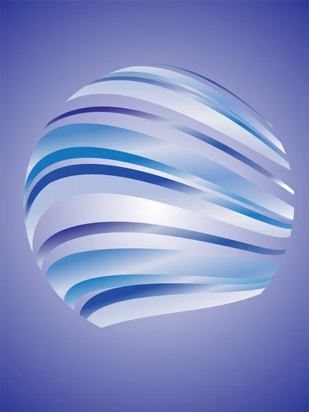 Blue sphere — Stock Vector