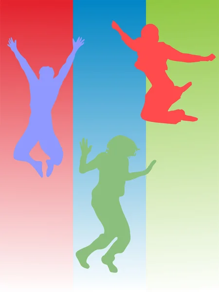 Adolescent sautant — Image vectorielle