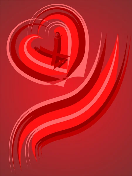 Corazón rojo — Vector de stock