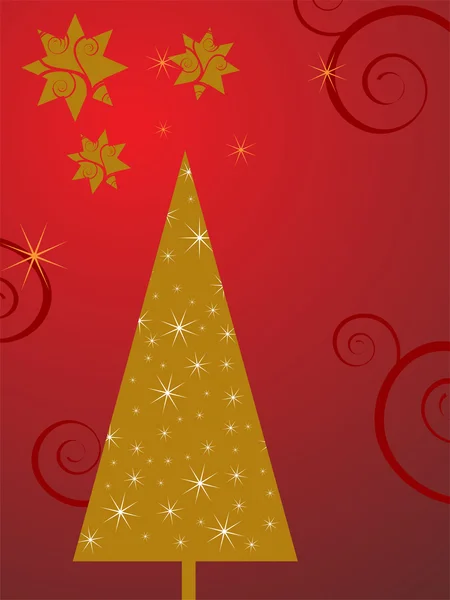 Árbol de Navidad de oro — Archivo Imágenes Vectoriales