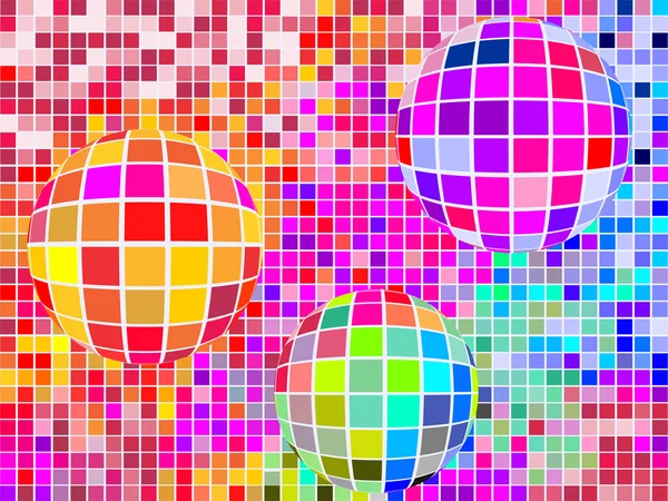 Sphères carrées en mosaïque — Image vectorielle