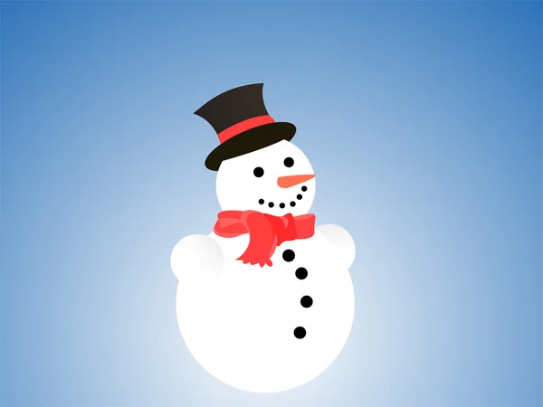 Muñeco de nieve divertido — Vector de stock