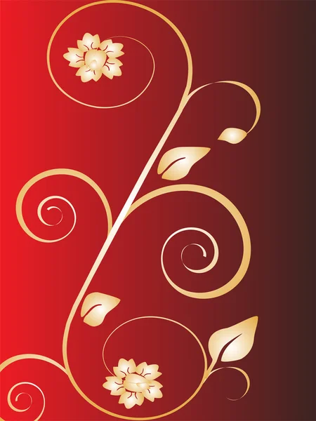 Ornements floraux dorés — Image vectorielle