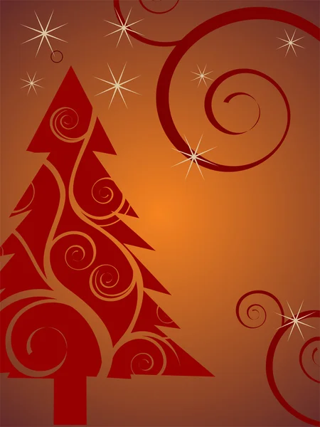 Elegantní vánoční strom — Stockový vektor
