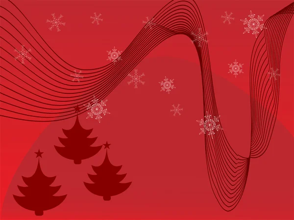 冬季现场 — — 圣诞贺卡 — 图库矢量图片