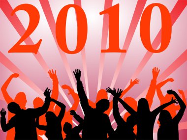 New year 2010 clipart