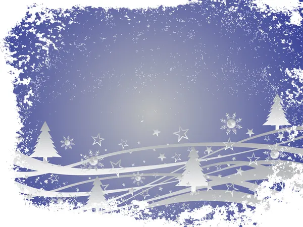 Kış sahne - Noel kartı — Stok Vektör