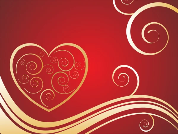Elegante valentine's hart — Stockvector