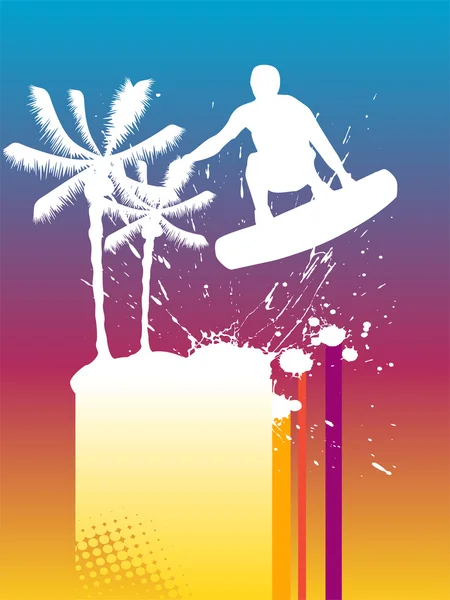 Ilustración deportiva de verano — Vector de stock