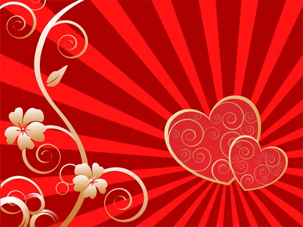 Elegante Valentijnsdag kaart — Stockvector