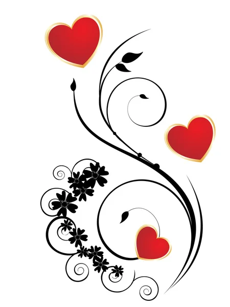 Coeurs de Saint-Valentin romantiques — Image vectorielle