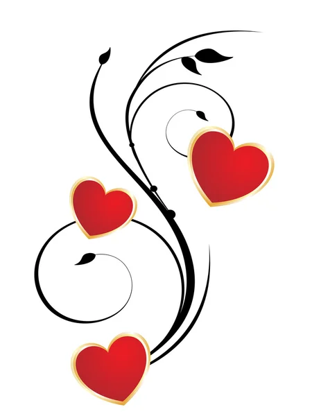 Romantik sevgililer günü kalpleri — Stok Vektör