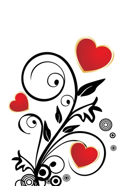 Romantic valentine hearts — Stock Vector