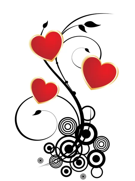 Coeurs de Saint-Valentin romantiques Illustrations De Stock Libres De Droits