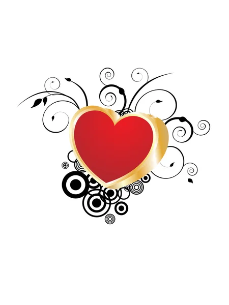Romantický Valentýn srdce — Stockový vektor