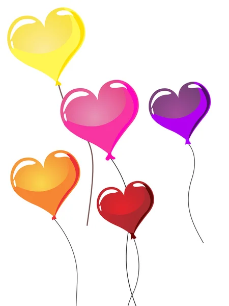 Srdeční balónky — Stockový vektor