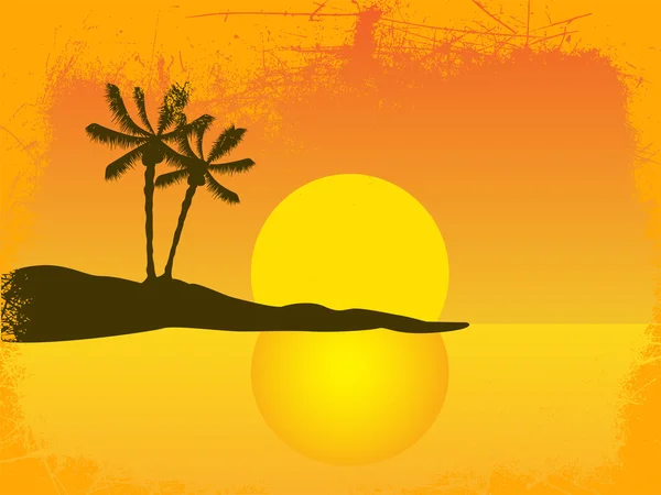 Krásný západ slunce — Stockový vektor