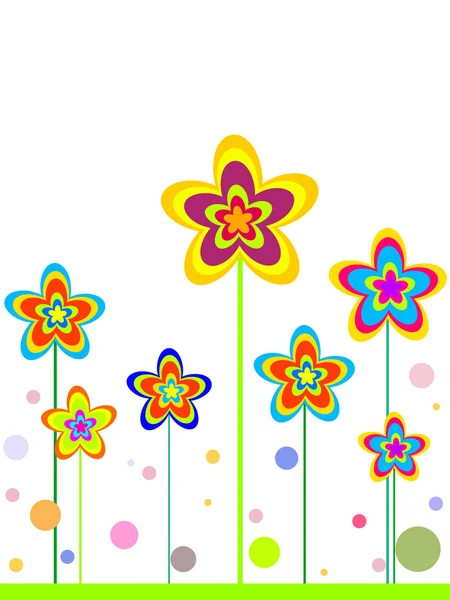Lustige Blumen — Stockvektor