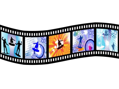 Filmstripe - surfing clipart