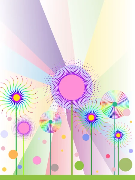 Fleurs drôles — Image vectorielle