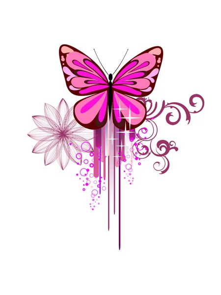 Beau papillon — Image vectorielle