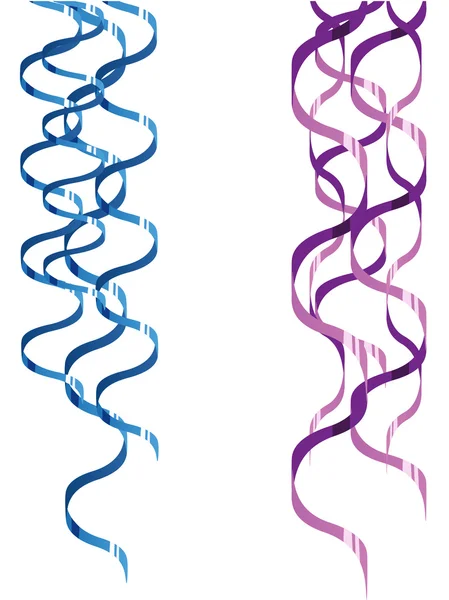 Banderole bleue et violette — Image vectorielle