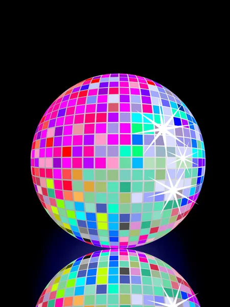 Boule miroir colorée — Image vectorielle