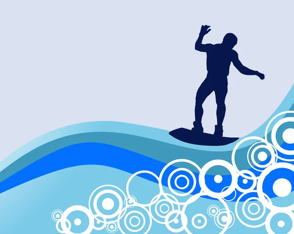 Sport d'été - wakeboarder — Image vectorielle