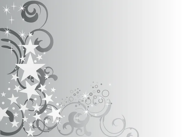 Stříbrné vánoční přání — Stockový vektor
