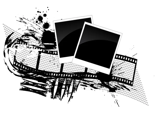 Film stripe en foto 's — Stockvector