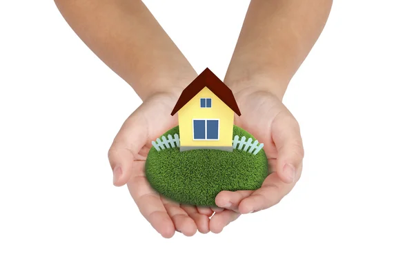 Your house in your hands — Stock Photo, Image