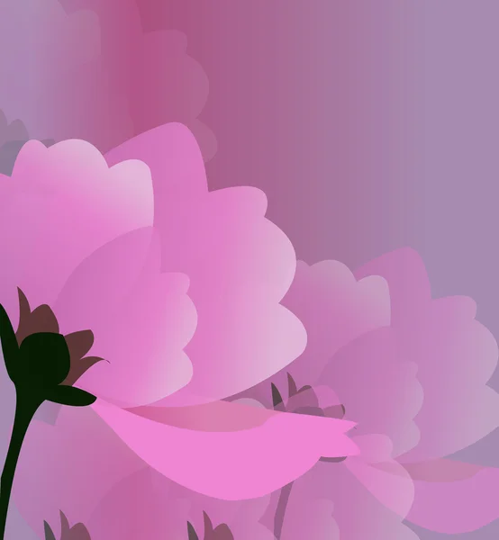 大的粉色花 — 图库矢量图片