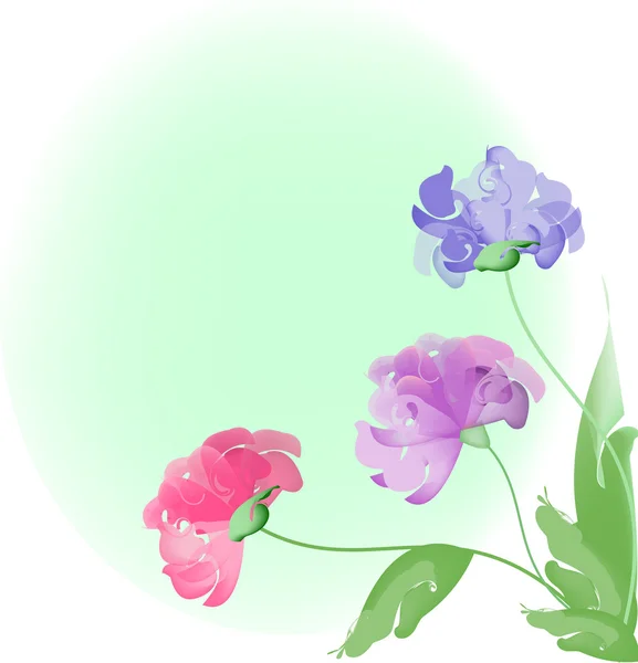 Ретро-цветы — стоковый вектор