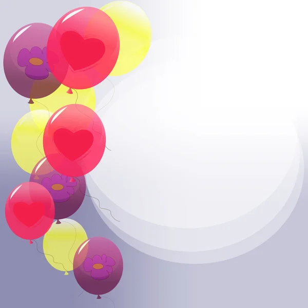 Balonlar sinek — Stok Vektör
