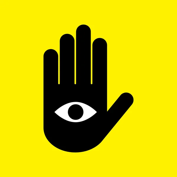 Hand mit dem Auge — Stockvektor