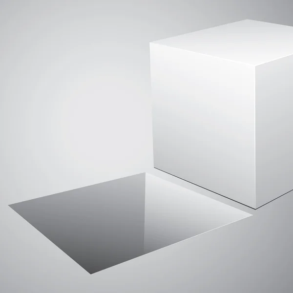 Caja de paquetes de software en forma de cubo — Vector de stock