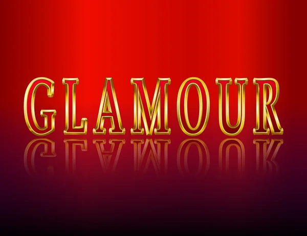 Glamour gold betűk. — Stock Vector