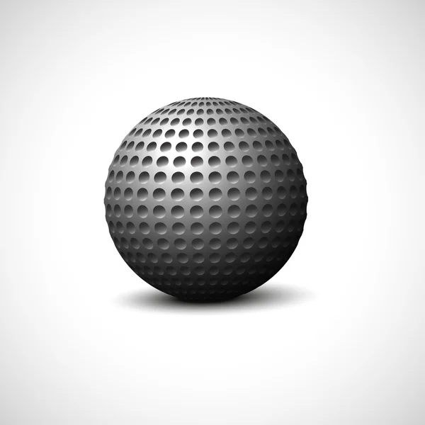 白い背景の上に金属製のボールです。ベクトル イラスト. — ストックベクタ