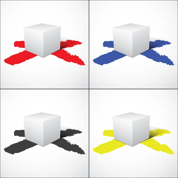 Abstracte achtergrond met kubus. vectorillustratie. — Stockvector