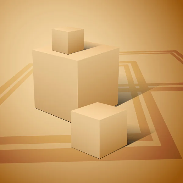 3D cube composition.. Vector illustration. — Stock Vector