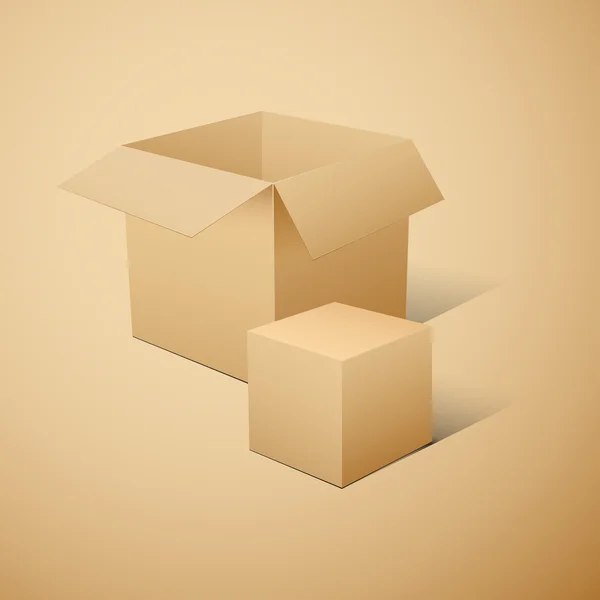 Пакетна коробка у формі кубика — стоковий вектор