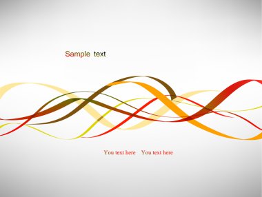 Abstract vector red lines