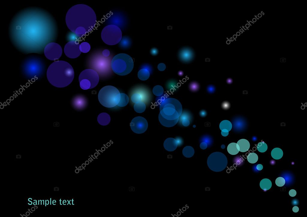 Abstract depth space vector on black background — Stock Vector © emaria