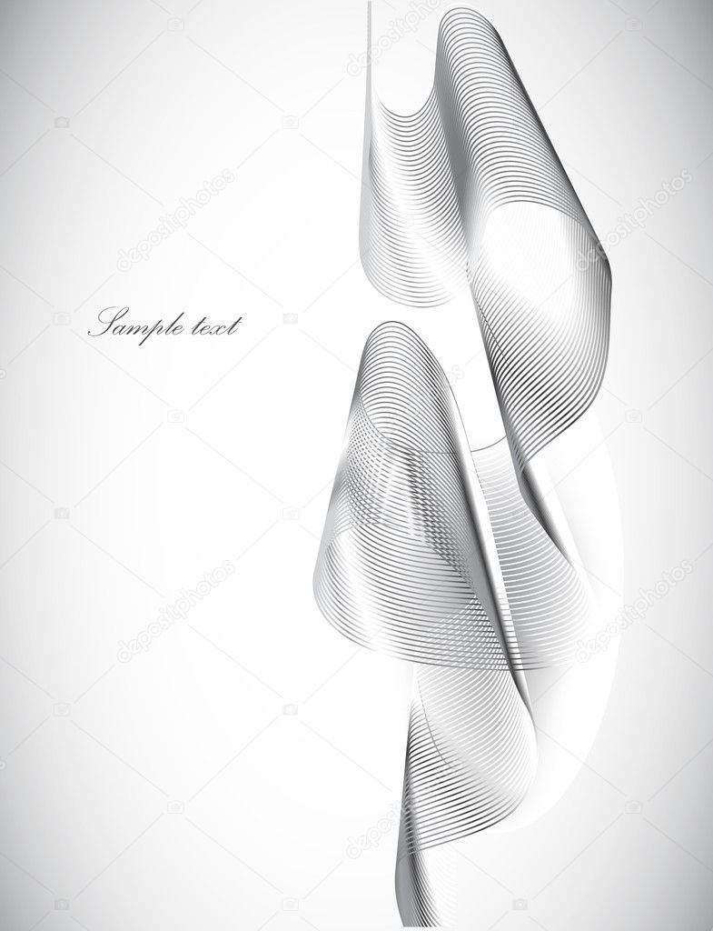 Silver wave. Vector abstract background — Stock Vector © emaria #3481386