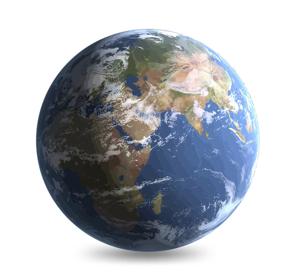 World globe - editable vector